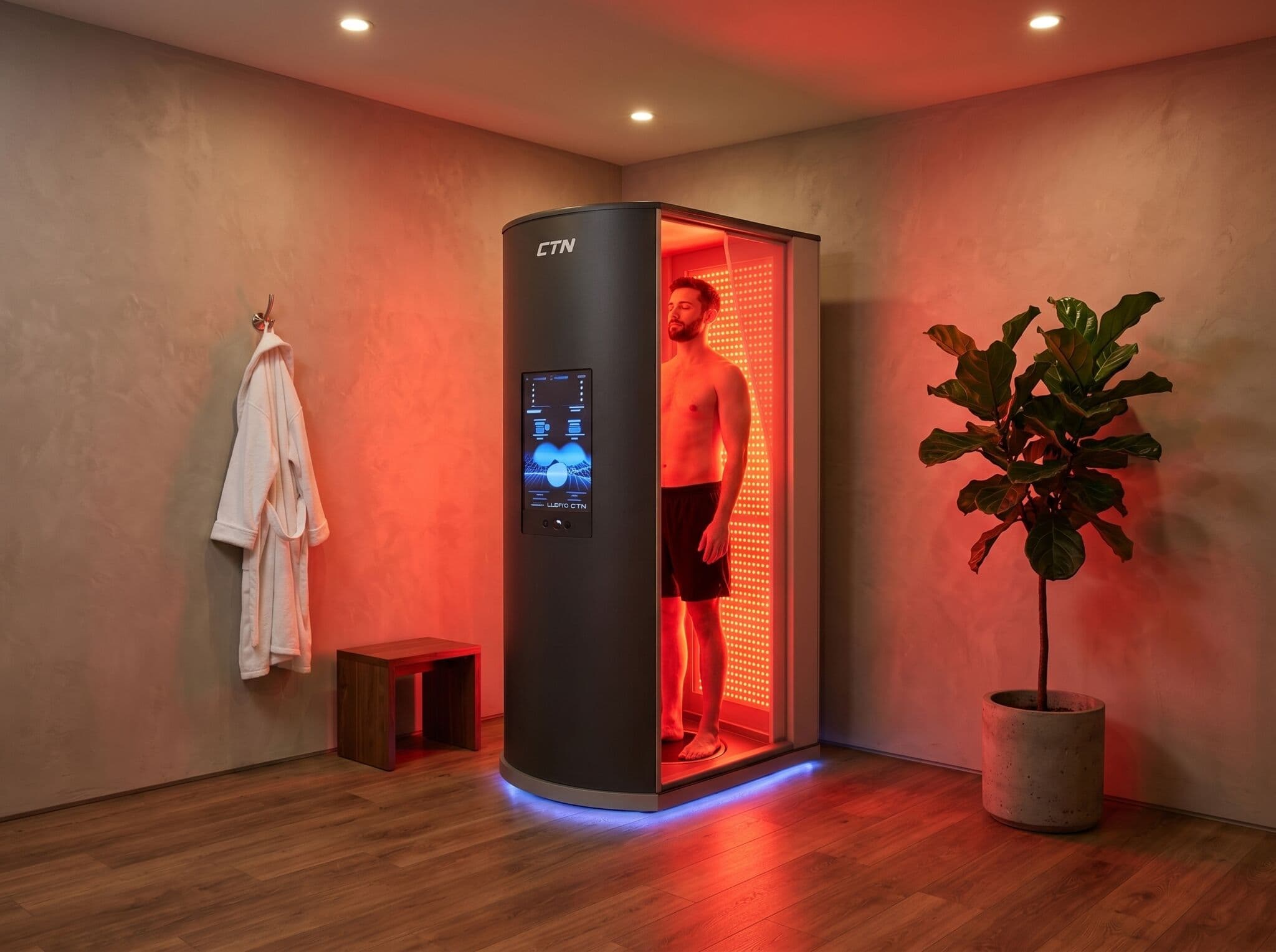 Led pro vertical with a man inside
